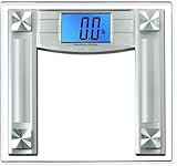 BalanceFrom High Accuracy Digital Bathroom Scale with 4.3" Large Backlight Display and Step-on Technology, Silver