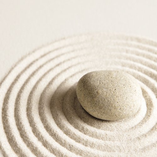 Eurographics DG-DT1154 Glasbild Deco Glass Zen Stone In Circles  50 x 50 cm