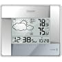 Oregon Scientific BAR386A-S Wireless Weather Forecaster with Temperature Display and Self-Setting Atomic Clock, Silver