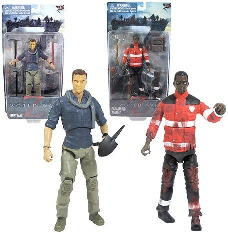World War Z 6-Inch Zombie and Hero Action Figure Set of 2