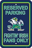 NCAA Notre Dame Fighting Irish 12-by-18 inch Plastic Parking Sign