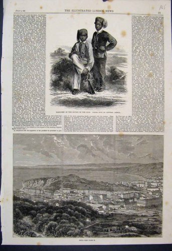 1863 SOURCE NILE NEGRO BOYS CENTRAL AFRICA MAP ROUTE