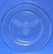 Individually Hand Etched Honeybee Glass Salad Plate 8"D Set / 2