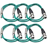 UPC 847861000066 product image for Seismic Audio SATRXL-F2Green6 2-Feet XLR Female to 1/4-Inch TRS Patch Cables - G | upcitemdb.com