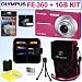 Olympus FE360 8MP Digital Camera (Pink) + 1GB Accessory Kit
