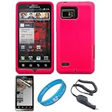 Hot Pink Premium Soft Silicone Skin Cover for Verizon Wireless Droid Bionic ....