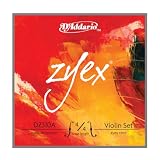 DAddario Zyex Violin String Set with Aluminum D, 4/4 Scale, Medium Tension