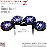Lightning Blue Skin by WraptorSkinz fits Rock Band Drum Set for Nintendo Wii, XBOX 360, PS2 & PS3 (D