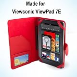 Viewsonic ViewPad 7E 7quot Tablet Case Cover - Red SRX Executive by Kiwi Cases on sale