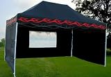 10x15 Pop up 4 Wall Canopy Party Tent Gazebo Set Ez Black Frame