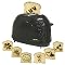Pop Art Toaster with 6 Design Plates - Black