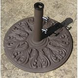40 lb European Patio Umbrella Stand Base: Black
