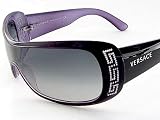 Versace - New Versace 4098B 4098-B 668/8G Gradient Grey Lens & Black/Eggplant Frame Sunglasses Size: 01-33-120