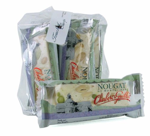 Chabert & Guillot White nougar bar 30 g soft nougat with almonds 1.06 oz - 6 piece pack