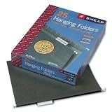Smead Flex-i-Vision Letter Size 1/5 Tab Cut Green Hanging File Folders 25 Count (64055)