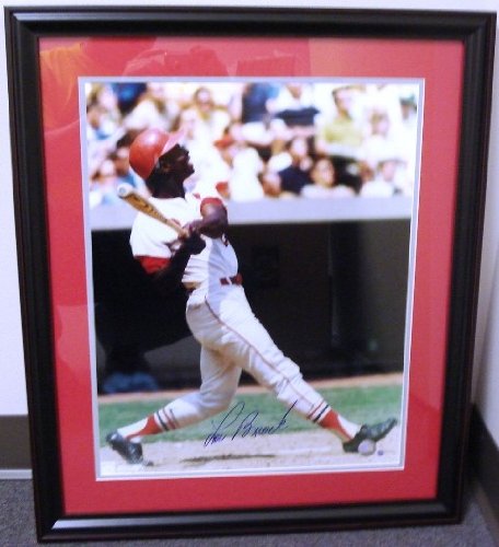 Lou Brock Framed Autographed/Hand Signed St. Louis Cardinals 16x20 Photo (MLB Auth.)
