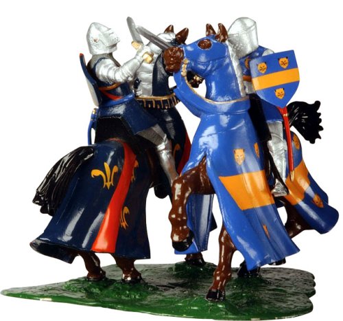 Childrens Toyshop  Toys : Knights of Agincourt - Knights Duelling - Mounted 40240