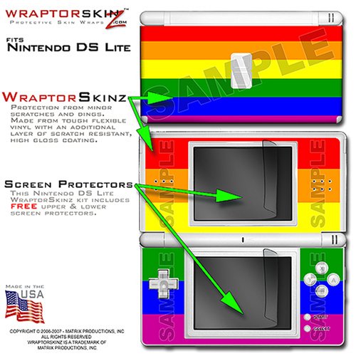 Rainbow Stripes WraptorSkinz Skin kit fits Nintendo DS Lite (DS LITE NOT INCLUDED)