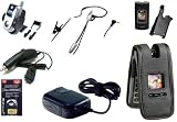 All Accessories for Lg Cu500 Phone (Includes Car Charger, Travel Home Charger, Boom Mic, Leather Case, Swivel Belt Clip Holster, Antenna Booster, & Car Mount Phone Holder)