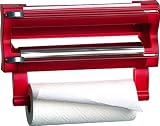 EMSA BASIC 504178 3-fach Schneidabroller transparent rot