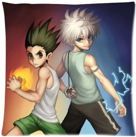 Hunter X Hunter Gon Freecss Killua Zoldyck SKCASE Pillow Cases 18 inch by Rainy man Pillow Case Cover (Two sides)