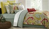 Sula Ii Comforter Set, QUEEN 9PC SET, GREEN