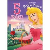 Disney Princess Age 5 Musical Birthday Card, playing an original film soundtrack