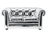 Present Time PT Mini Couch Little Chester Shiny Silver Pu