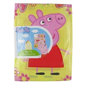 Peppa Pig Cartoon Duvet Cover & Pillow Case Set Single