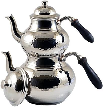 Grandbazaarshopping Copper Turkish Tea Maker, Express Shipping, Samovar, Artisan Handmade, Traditional Turkish Tea Maker, Tea Pot by GrandBazaarShopping
