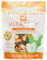 Dogswell Veggie Life Vitality Chicken & Apple, 5-Ounce Orange Pouches (Pack of 6)