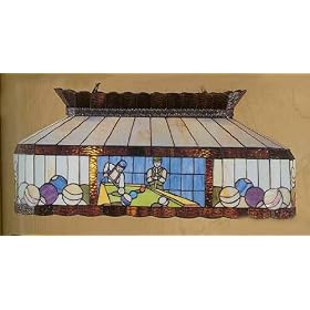 Pool Table Tiffany Ceiling Lamp