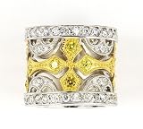 WIDE CUBIC ZIRCONIA CUT-OUT BAND