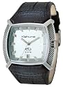 Kahuna KW06005G Mens black leather strap watch