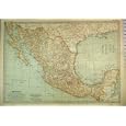 c1902 MAP MEXICO SOUTH AMERICA LOWER CALIFORNIA