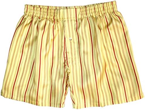 Royal Silk - Sexy Sunflower Madras Stripes - Men's Silk Boxers