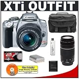 Canon Digital Rebel XTi 10.1MP Digital SLR Camera (Silver) + Canon EF-S 18-55mm Lens [Outfit] + Canon EF 75-300mm III Lens + NB-2LH Battery + Accessory Kit