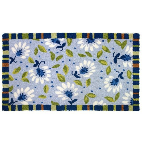 Homefires Accents Blue Morning Indoor Rug, 22-Inch by 34-Inch