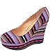 Women's Top Moda River-80 Multi Tribal Wedges Fashion Shoes