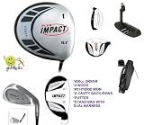 Boys Right Hand American Golf Impact Combo Starter Golf Club Set w450cc Driver, Stand Bag & Free Putter; Teen or Tween Length Fast Shipping
