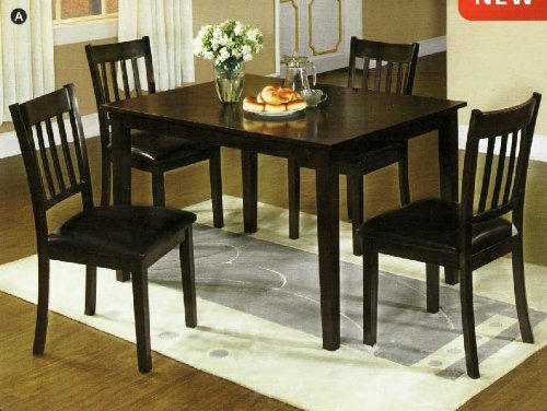 Midtown Espresso Finish Mission Style 5-Piece Dining Table Set