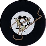 Tom Barrasso Pittsburgh Penguins Autographed Hockey Puck