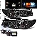 Eautolight 6000k Slim Xenon HID Kit + 97-03 Grand Prix Halo Smoke Projector Head Lights
