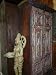 Antique India Carved Teak Armoire Rustic Patina Cabinet