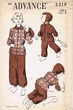 Advance 5319 Sewing Pattern Ski Snow Suit Jacket Trousers Helmet Size 8 thumbnail