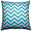 JinStyles Cotton Canvas Chevron Striped Accent Decorative Throw Pillow Cover (Carolina Blue and White, Square, 1 Cover for 18 x 18 Inserts)