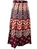 Indian Casual Wear Long Wrap Around Skirt Barmeri Printed Womens Wrap Skirt