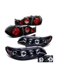 Automotive Parts and Accessories: Rxmotoring 1998 Honda Accord Headlights Projector + Tail Light - RXMOTOR