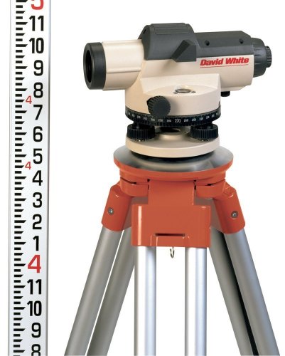 David White 45-8926-1 26X Automatic Optical Level Package with Tripod, Rod, and Carrying Case