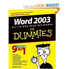 Word 2003 All-in-One Desk Reference for Dummies (For Dummies (Computers))
